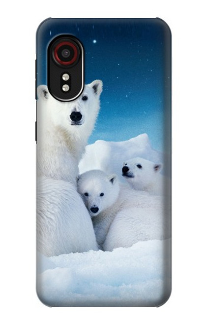 S0285 Polar Bear Family Arctic Hülle Schutzhülle Taschen für Samsung Galaxy Xcover 5