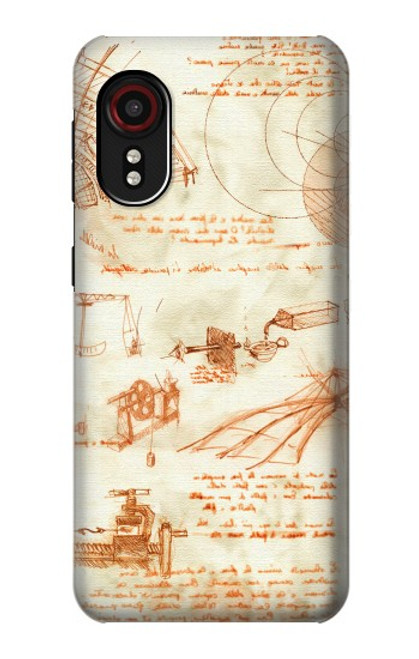 S0566 Technical Drawing Da Vinci Hülle Schutzhülle Taschen für Samsung Galaxy Xcover 5