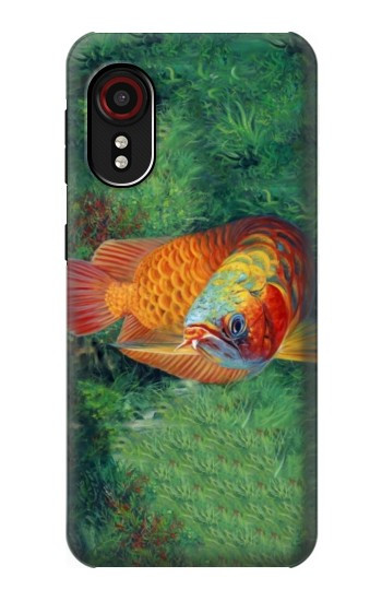 S1157 Red Arowana Fish Hülle Schutzhülle Taschen für Samsung Galaxy Xcover 5