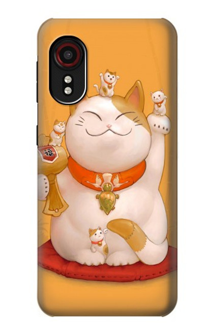 S1217 Maneki Neko Lucky Cat Hülle Schutzhülle Taschen für Samsung Galaxy Xcover 5