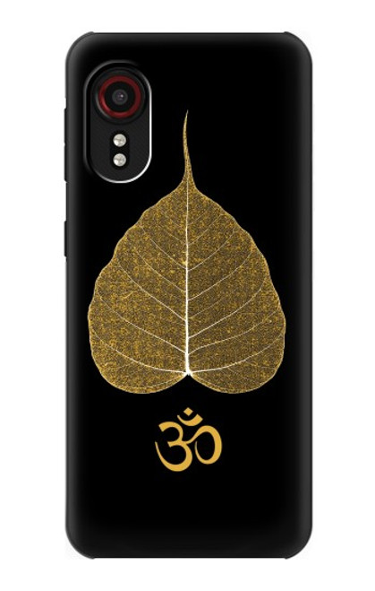 S2331 Gold Leaf Buddhist Om Symbol Hülle Schutzhülle Taschen für Samsung Galaxy Xcover 5