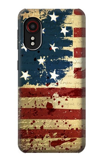 S2349 Old American Flag Hülle Schutzhülle Taschen für Samsung Galaxy Xcover 5