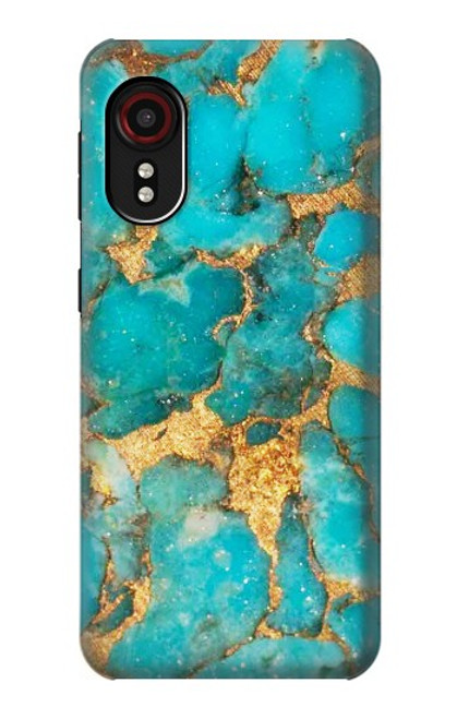 S2906 Aqua Turquoise Stone Hülle Schutzhülle Taschen für Samsung Galaxy Xcover 5
