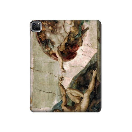 S0179 Michelangelo Creation of Adam Hülle Schutzhülle Taschen für iPad Pro 12.9 (2022, 2021, 2020, 2018), iPad Air 13 (2025, 2024)