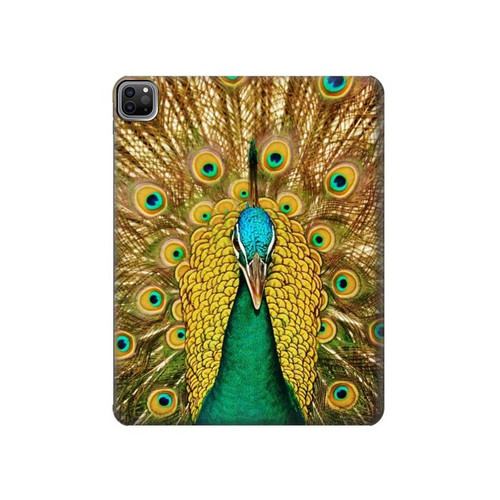 S0513 Peacock Hülle Schutzhülle Taschen für iPad Pro 12.9 (2022, 2021, 2020, 2018), Air 13 (2024)