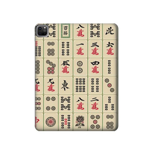 S0802 Mahjong Hülle Schutzhülle Taschen für iPad Pro 12.9 (2022, 2021, 2020, 2018), Air 13 (2024)