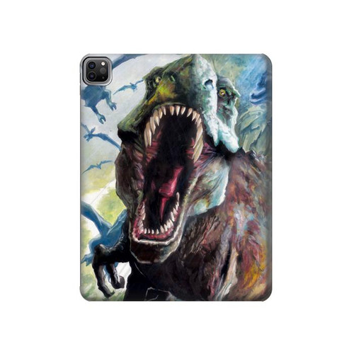 S1453 Trex Tyrannosaurus Rex Dinosaur Hülle Schutzhülle Taschen für iPad Pro 12.9 (2022, 2021, 2020, 2018), iPad Air 13 (2025, 2024)