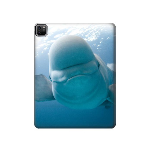 S1801 Beluga Whale Smile Whale Hülle Schutzhülle Taschen für iPad Pro 12.9 (2022, 2021, 2020, 2018), iPad Air 13 (2025, 2024)