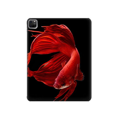 S2092 Red Siamese Fighting Fish Hülle Schutzhülle Taschen für iPad Pro 12.9 (2022, 2021, 2020, 2018), iPad Air 13 (2025, 2024)