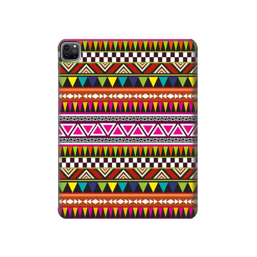 S2292 Aztec Tribal Pattern Hülle Schutzhülle Taschen für iPad Pro 12.9 (2022, 2021, 2020, 2018), iPad Air 13 (2025, 2024)