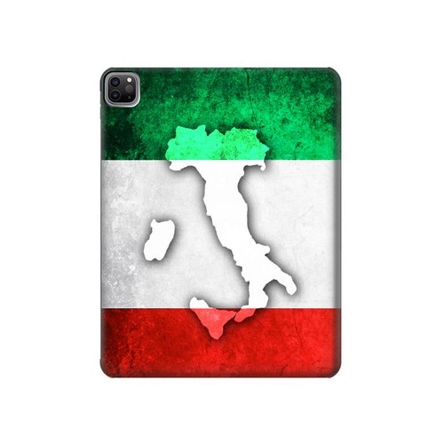 S2338 Italy Flag Hülle Schutzhülle Taschen für iPad Pro 12.9 (2022,2021,2020,2018, 3rd, 4th, 5th, 6th)