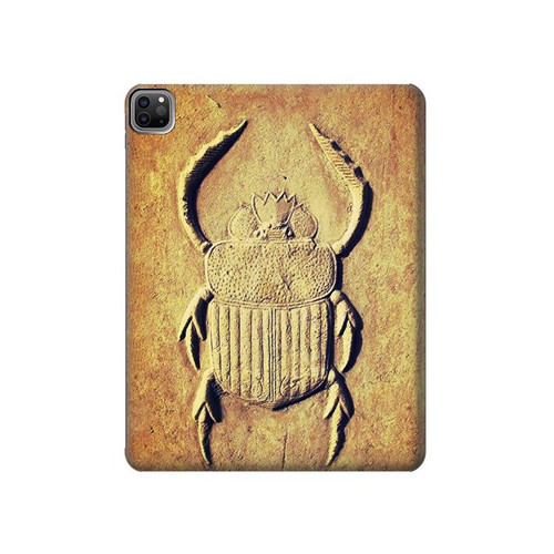 S2401 Egyptian Scarab Beetle Graphic Printed Hülle Schutzhülle Taschen für iPad Pro 12.9 (2022, 2021, 2020, 2018), iPad Air 13 (2025, 2024)