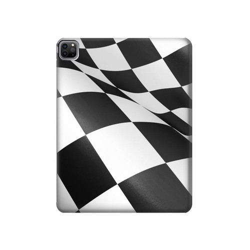 S2408 Checkered Winner Flag Hülle Schutzhülle Taschen für iPad Pro 12.9 (2022, 2021, 2020, 2018), iPad Air 13 (2025, 2024)