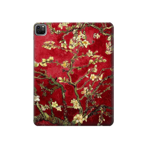 S2414 Red Blossoming Almond Tree Van Gogh Hülle Schutzhülle Taschen für iPad Pro 12.9 (2022, 2021, 2020, 2018), iPad Air 13 (2025, 2024)
