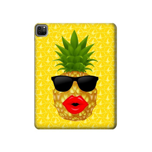 S2443 Funny Pineapple Sunglasses Kiss Hülle Schutzhülle Taschen für iPad Pro 12.9 (2022, 2021, 2020, 2018), iPad Air 13 (2025, 2024)