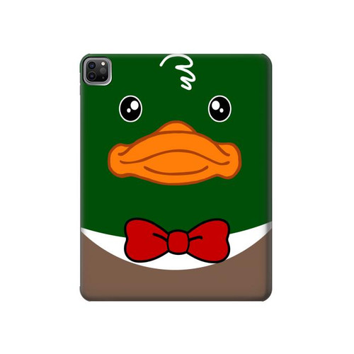 S2762 Green Head Mallard Duck Tuxedo Cartoon Hülle Schutzhülle Taschen für iPad Pro 12.9 (2022, 2021, 2020, 2018), iPad Air 13 (2025, 2024)