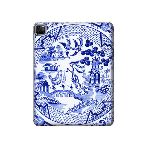 S2768 Willow Pattern Graphic Hülle Schutzhülle Taschen für iPad Pro 12.9 (2022, 2021, 2020, 2018), iPad Air 13 (2025, 2024)
