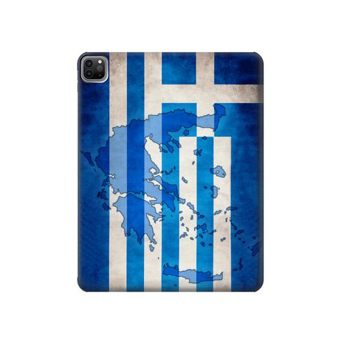 S2970 Greece Football Soccer Hülle Schutzhülle Taschen für iPad Pro 12.9 (2022, 2021, 2020, 2018), iPad Air 13 (2025, 2024)