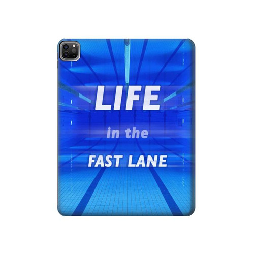 S3136 Life in the Fast Lane Swimming Pool Hülle Schutzhülle Taschen für iPad Pro 12.9 (2022, 2021, 2020, 2018), iPad Air 13 (2025, 2024)