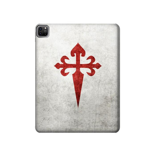 S3200 Order of Santiago Cross of Saint James Hülle Schutzhülle Taschen für iPad Pro 12.9 (2022, 2021, 2020, 2018), iPad Air 13 (2025, 2024)