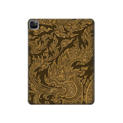 S3382 Thai Art Naga Hülle Schutzhülle Taschen für iPad Pro 12.9 (2022, 2021, 2020, 2018), iPad Air 13 (2025, 2024)