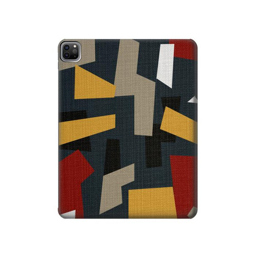S3386 Abstract Fabric Texture Hülle Schutzhülle Taschen für iPad Pro 12.9 (2022, 2021, 2020, 2018), iPad Air 13 (2025, 2024)