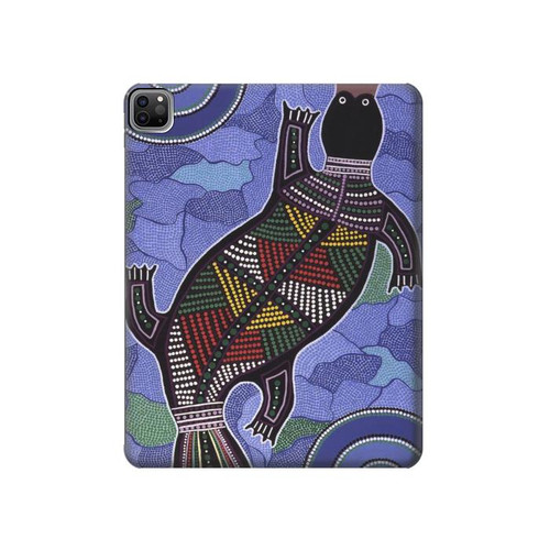 S3387 Platypus Australian Aboriginal Art Hülle Schutzhülle Taschen für iPad Pro 12.9 (2022, 2021, 2020, 2018), iPad Air 13 (2025, 2024)