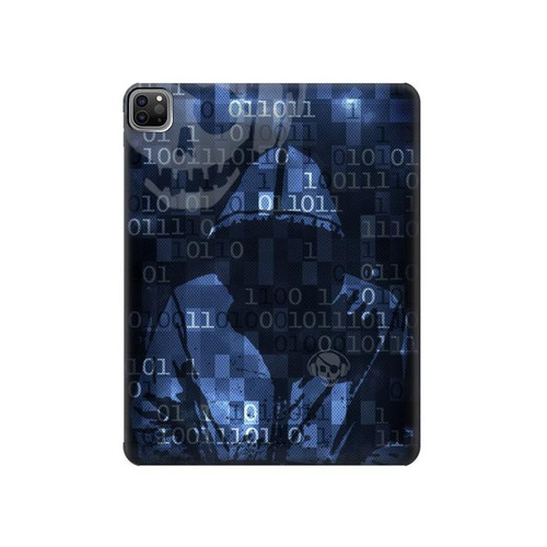S3431 Digital Code Cyber Hacker Hülle Schutzhülle Taschen für iPad Pro 12.9 (2022, 2021, 2020, 2018), iPad Air 13 (2025, 2024)