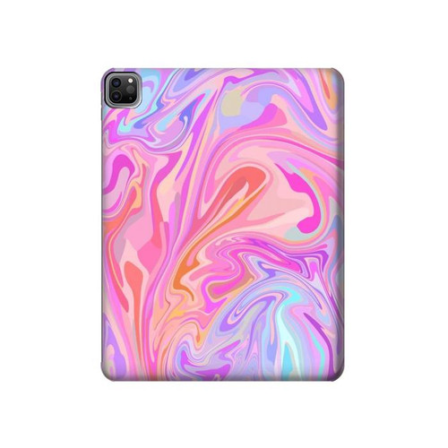 S3444 Digital Art Colorful Liquid Hülle Schutzhülle Taschen für iPad Pro 12.9 (2022, 2021, 2020, 2018), iPad Air 13 (2025, 2024)