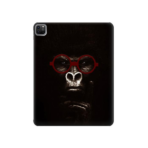 S3529 Thinking Gorilla Hülle Schutzhülle Taschen für iPad Pro 12.9 (2022, 2021, 2020, 2018), iPad Air 13 (2025, 2024)