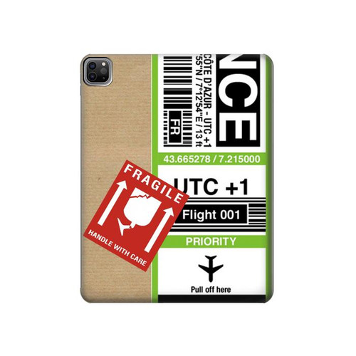 S3543 Luggage Tag Art Hülle Schutzhülle Taschen für iPad Pro 12.9 (2022, 2021, 2020, 2018), iPad Air 13 (2025, 2024)