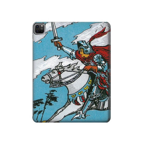 S3731 Tarot Card Knight of Swords Hülle Schutzhülle Taschen für iPad Pro 12.9 (2022, 2021, 2020, 2018), iPad Air 13 (2025, 2024)