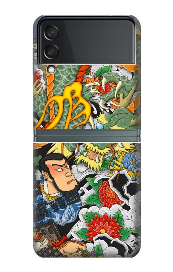 S0454 Japan Tattoo Case For Samsung Galaxy Z Flip 3 5G