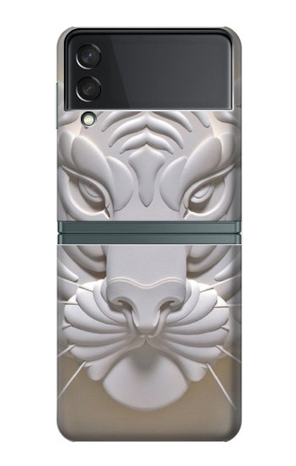 S0574 Tiger Carving Case For Samsung Galaxy Z Flip 3 5G