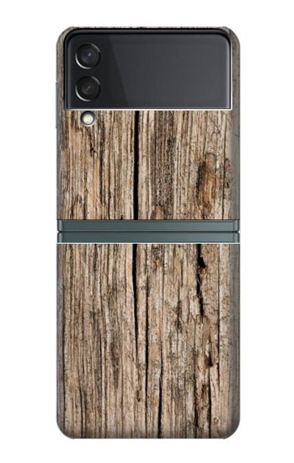 S0600 Wood Graphic Printed Case For Samsung Galaxy Z Flip 3 5G