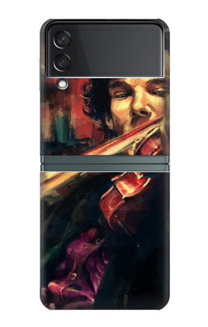 S0723 Violin Art Paint Case For Samsung Galaxy Z Flip 3 5G