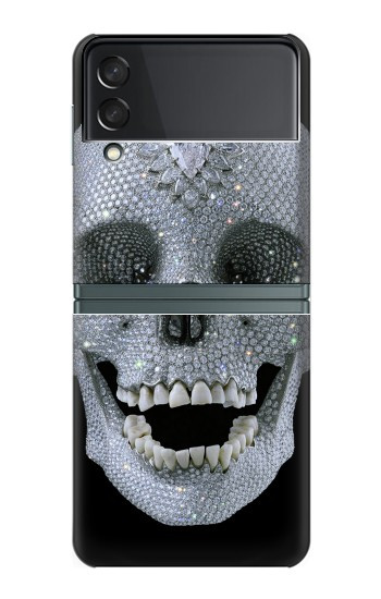 S1286 Diamond Skull Case For Samsung Galaxy Z Flip 3 5G