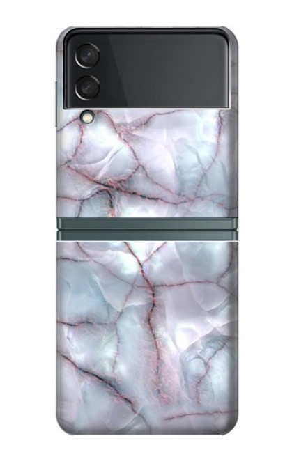S2316 Dark Blue Marble Texture Graphic Print Case For Samsung Galaxy Z Flip 3 5G