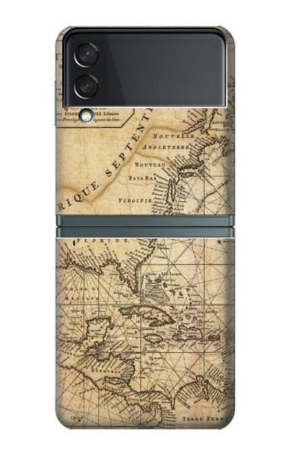 S2506 Exploration North America Map Case For Samsung Galaxy Z Flip 3 5G