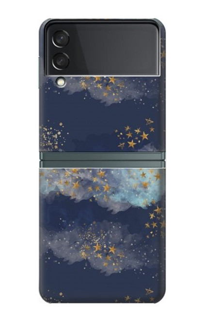 S3364 Gold Star Sky Case For Samsung Galaxy Z Flip 3 5G