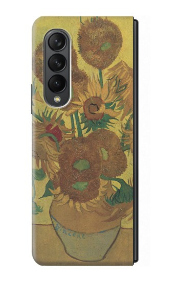 S0214 Van Gogh Vase Fifteen Sunflowers Case For Samsung Galaxy Z Fold 3 5G