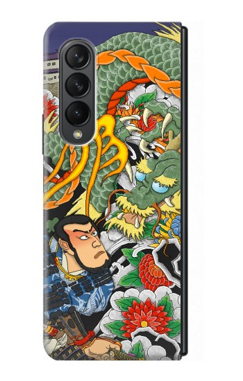 S0454 Japan Tattoo Case For Samsung Galaxy Z Fold 3 5G