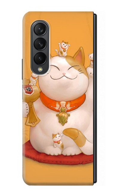 S1217 Maneki Neko Lucky Cat Case For Samsung Galaxy Z Fold 3 5G