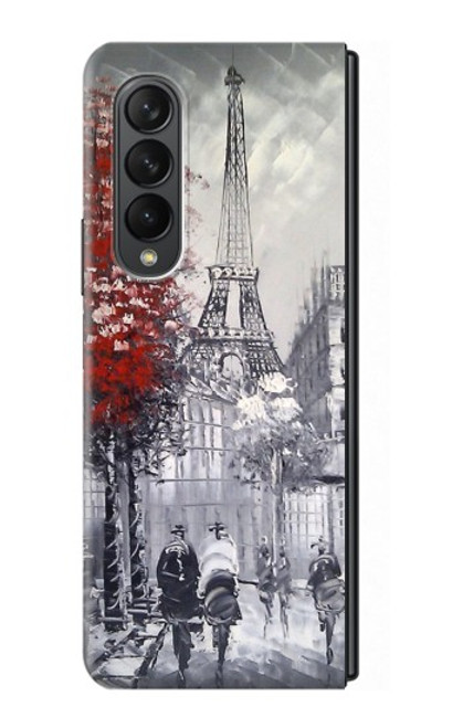 S1295 Eiffel Painting of Paris Case For Samsung Galaxy Z Fold 3 5G