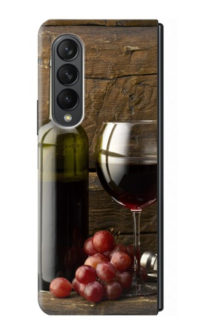 S1316 Grapes Bottle and Glass of Red Wine Case For Samsung Galaxy Z Fold 3 5G