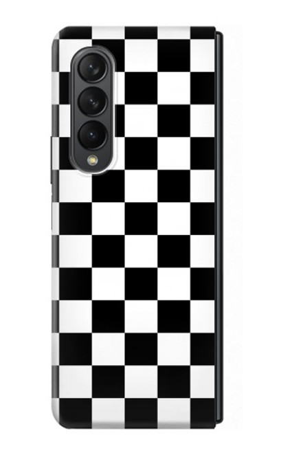 S1611 Black and White Check Chess Board Case For Samsung Galaxy Z Fold 3 5G