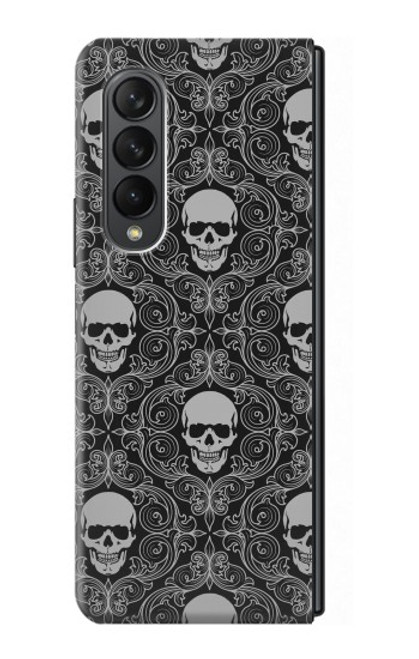S2371 Skull Vintage Monochrome Pattern Case For Samsung Galaxy Z Fold 3 5G