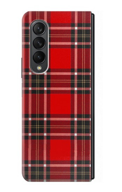 S2374 Tartan Red Pattern Case For Samsung Galaxy Z Fold 3 5G