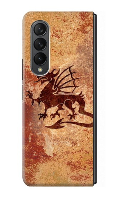 S2485 Dragon Metal Texture Graphic Printed Case For Samsung Galaxy Z Fold 3 5G
