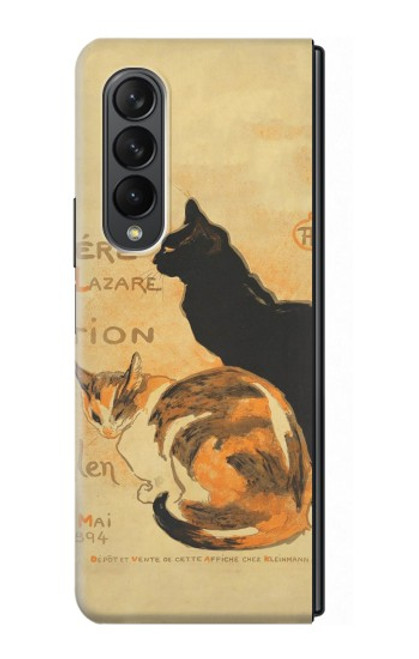 S3229 Vintage Cat Poster Case For Samsung Galaxy Z Fold 3 5G